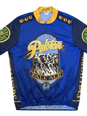 Pearl Izumi Blue and Yellow Peloton Pale Ale Cycling Jersey